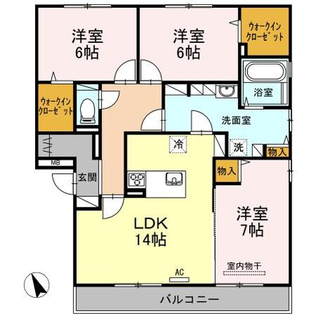 ファミーユ曙の物件間取画像